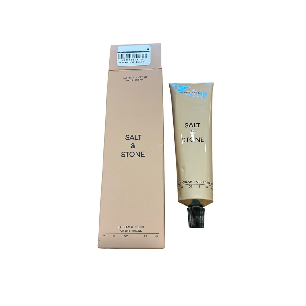 Salt & Stone Saffron & Cedar Hand Cream 60ml 2 fl oz NIB